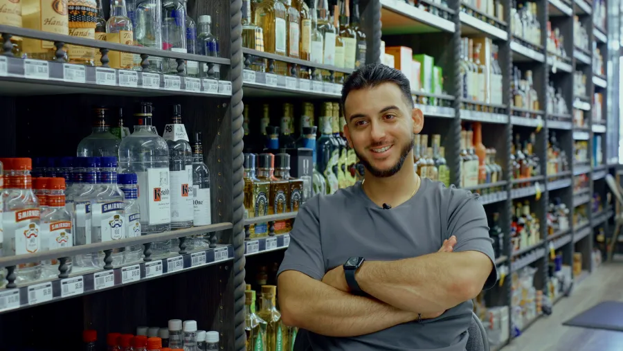 The owner of Bamford Liquor in the store