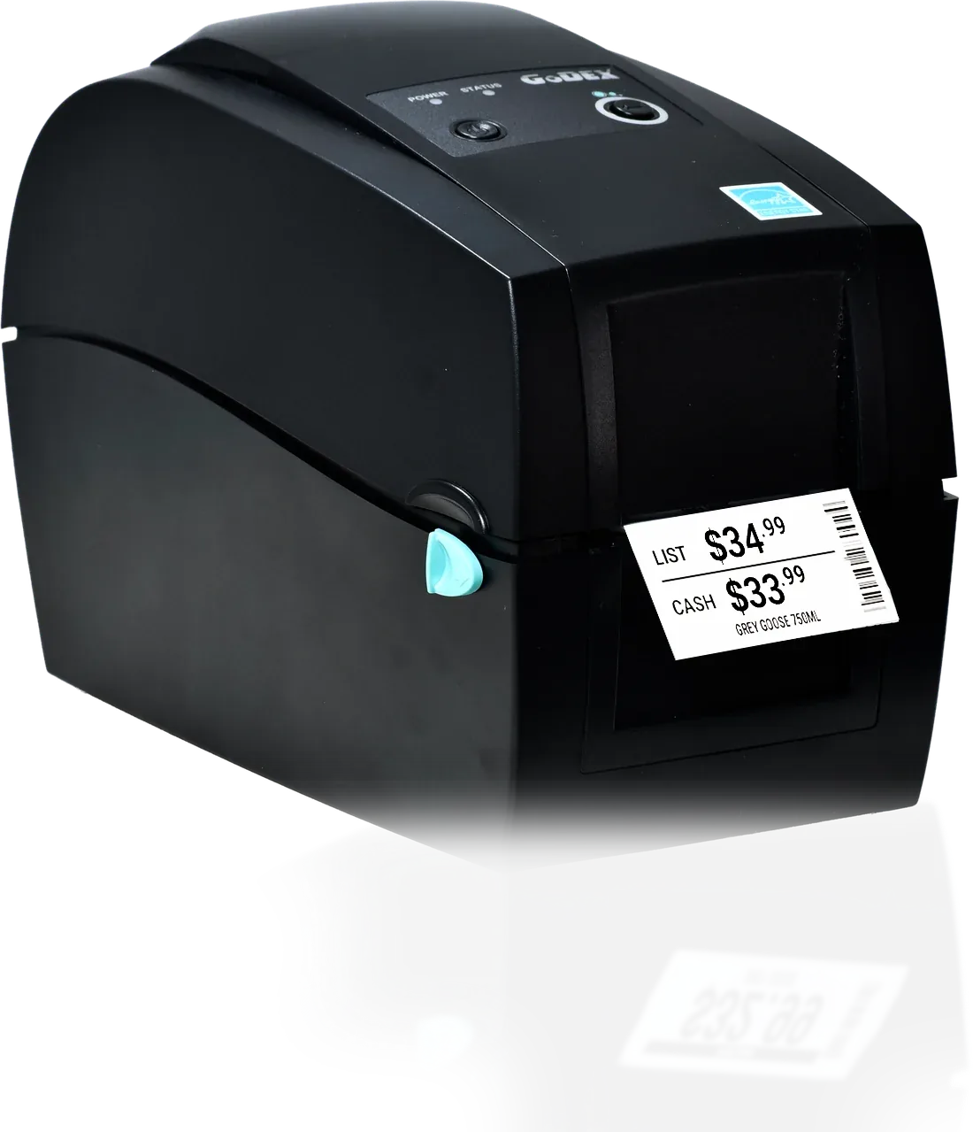 The 360 Premium Shelf Tag Printer, printing a shelf tag
